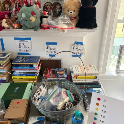 Sale Photo Thumbnail #20: Books, Ceramic Dolls, Plushies, Beanie Babies & Health & Beauty Supplies/Tools
