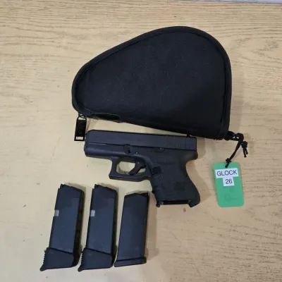  Glock 26 Gen 4 9mm Pistol # YSD121 Tag 269
3 Mags - Soft Case