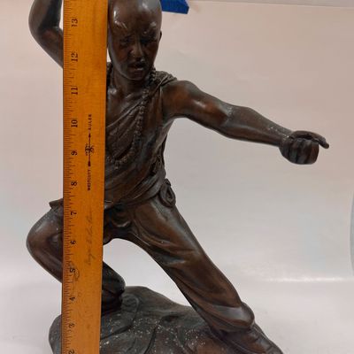 Sale Photo Thumbnail #407: In good condition, but he is missing his stick. VERY HEAVY!