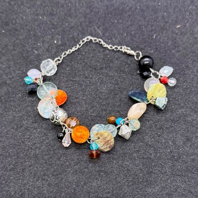 Sale Photo Thumbnail #465: Multi-colored beads and crystals. Good condition.