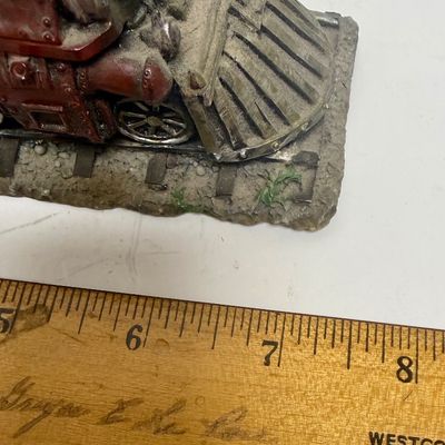 Sale Photo Thumbnail #536: Heavy, approx. 7.5" long. Damage to the front, original smokestack is broken off.