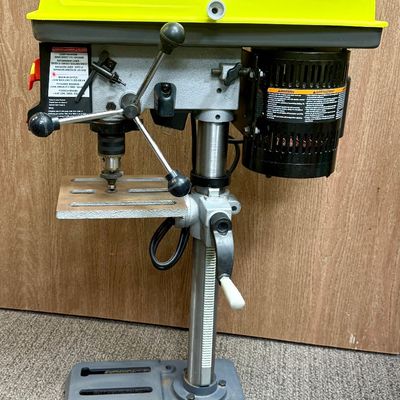 Sale Photo Thumbnail #204: Model DP103, tested, all functions work as expected. Drill press has a work light and a laser for centering the workpiece and seeing where the hole will be.