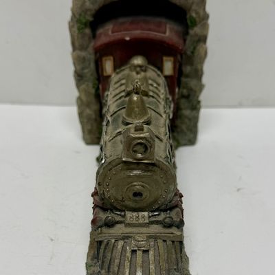 Sale Photo Thumbnail #533: Heavy, approx. 7.5" long. Damage to the front, original smokestack is broken off.