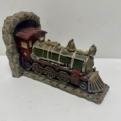 Sale Photo Thumbnail #531: Heavy, approx. 7.5" long. Damage to the front, original smokestack is broken off.