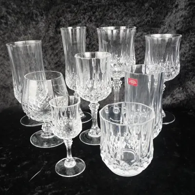 Cristal D'Arques Paris Lead Crystal Glasses + Cut Crystal Assortment - 72 Pieces