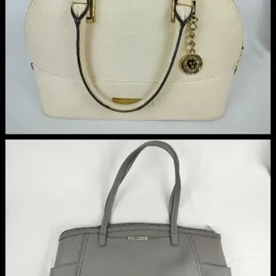 Anne Klein Cream Satchel & Relic Gray Tote Handbags