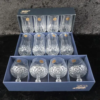 Cristal d'Arques Longchamp 24% Lead Crystal Glassware Set, 12 Pieces, Boxed