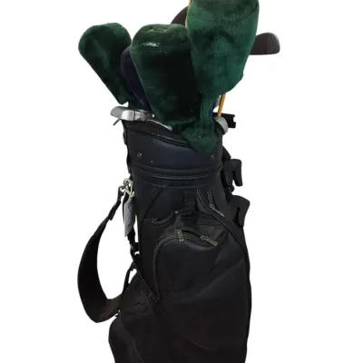 Takara Sporting Golf Bag with Mixed Clubs, Headcovers, & Accessories #1