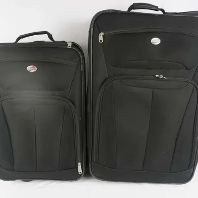 American Tourister Black Rolling Luggage Duo