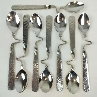 6 Villeroy & Boch 18/10 Stainless Steel Spiral Coffee Spoons