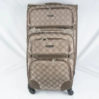 Nine West Brown Monogram Rolling Suitcases, Set of 2