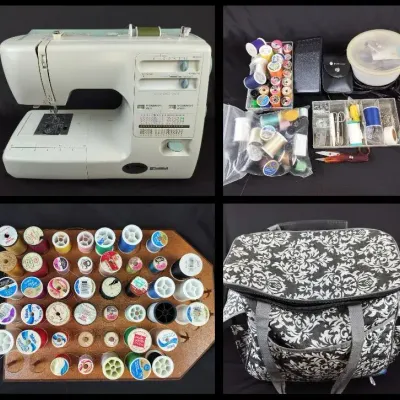 Kenmore 385 Sewing Machine with Bag, Thread & Accessories