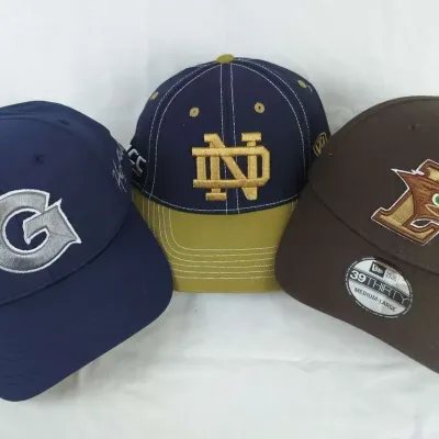 3 Collegiate Baseball Caps: Notre Dame, Georgetown Hoyas & Lehigh