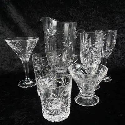 43-Piece Godinger Shannon South Beach Palm 24% Lead Crystal Drinkware Set