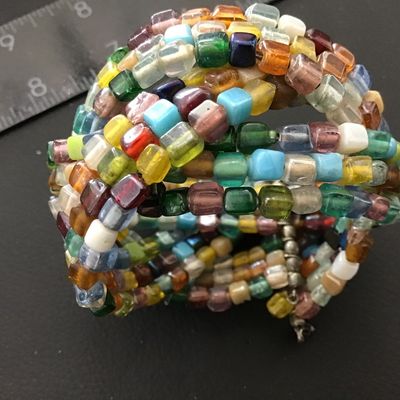 Vintage Cube Glass Bracelet