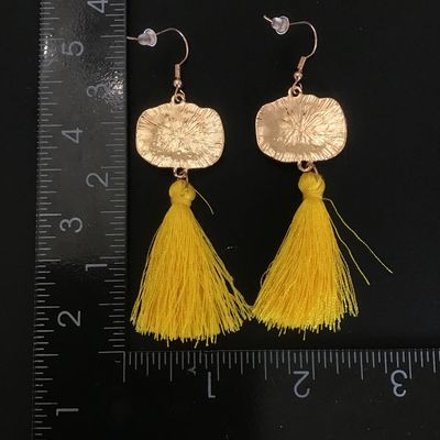 Cool yellow enameled pumpkin fashion Earrings