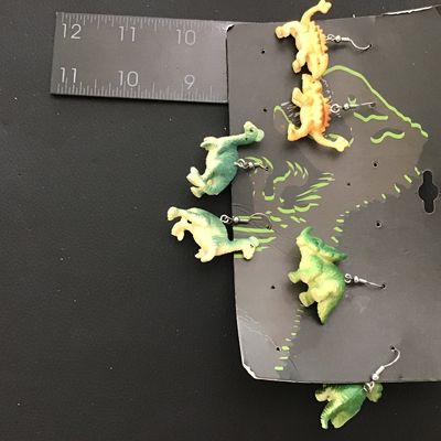 Vintage Old Stock Dinosaurs Earrings