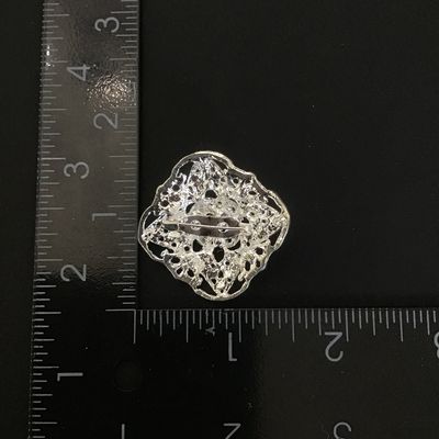 Pretty silver tone fashion Rhinestone brooch