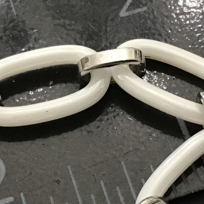 White And Silver Link Fashion Bracelet
