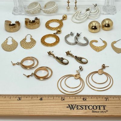 LOT 19: Vintage Pierced Earring Collection