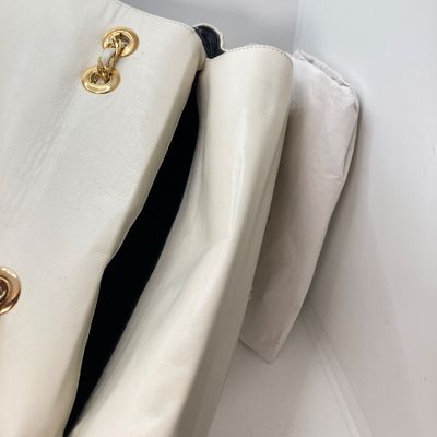 LOT 120: Jay Herbert New York Ivory Quilted Flap Bag