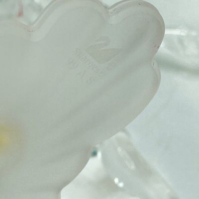 LOT 102: Retired Swarovski Crystal Pierrot Clown Figurine with Base