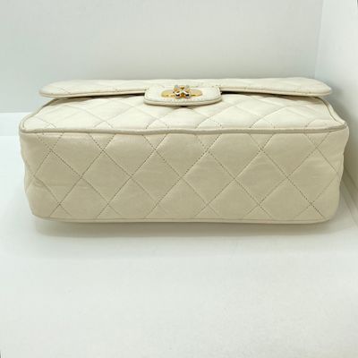 LOT 120: Jay Herbert New York Ivory Quilted Flap Bag