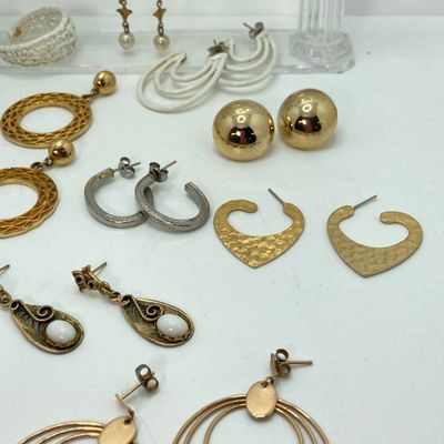 LOT 19: Vintage Pierced Earring Collection
