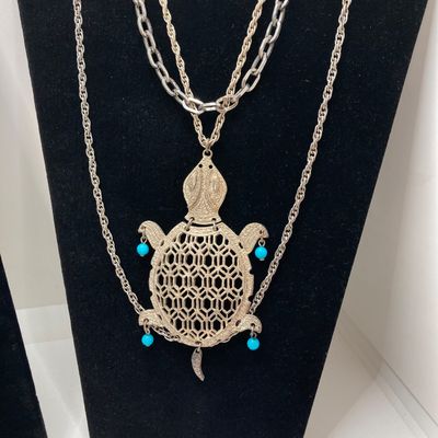 LOT 31: Large Collection of Silver Tone Necklaces - Statement Styles and More