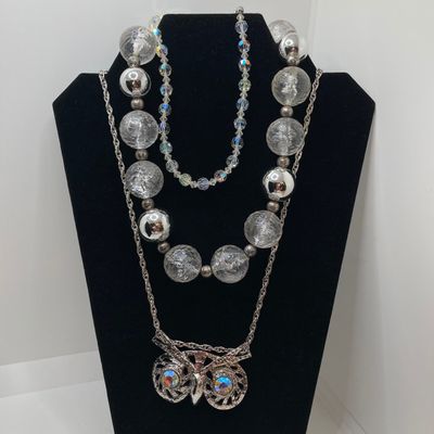 LOT 31: Large Collection of Silver Tone Necklaces - Statement Styles and More