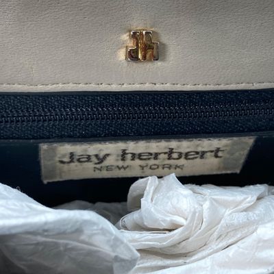 LOT 120: Jay Herbert New York Ivory Quilted Flap Bag