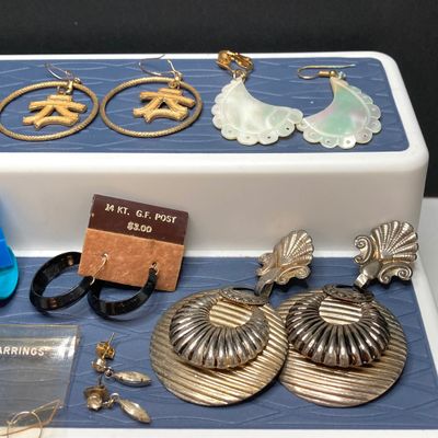 LOT 14: Large Collection of Assorted Vintage Pierced Earrings