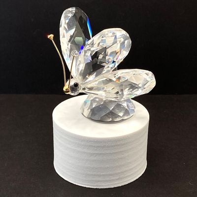 LOT 108: Collection of Swarovski Crystal Small Figurines - Butterfly, Porcupine and Clown