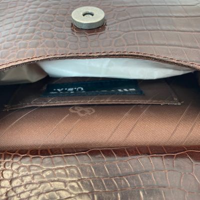 LOT 114: Silver Blue U.S.A. Brown Handbag with Dust Bag