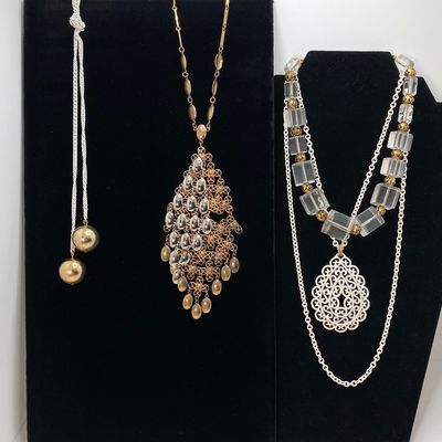LOT 34: Large Collection of Statement Necklaces - Crown Trifari and More