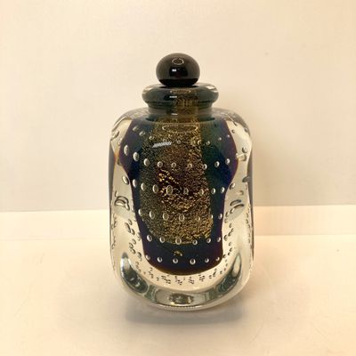 LOT 107: Signed by Artisit Robert Eickholt Art Glass Perfume Bottle