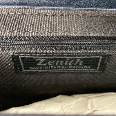 LOT 119: Blue Made in Pait Au Canada Zenith Handbag with Shoulder Strap with Dust Bag