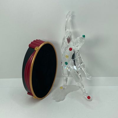LOT 102: Retired Swarovski Crystal Pierrot Clown Figurine with Base