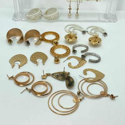 LOT 19: Vintage Pierced Earring Collection