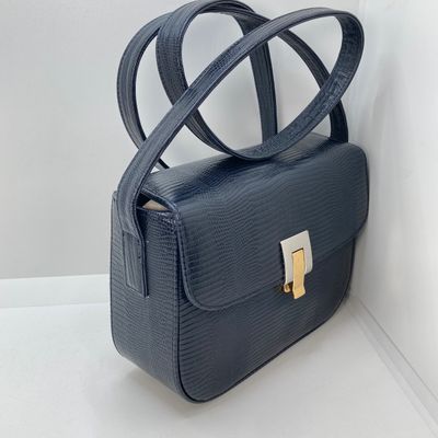 LOT 119: Blue Made in Pait Au Canada Zenith Handbag with Shoulder Strap with Dust Bag
