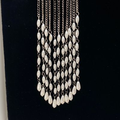 LOT 33: Large Collection of Silver Tone Necklaces