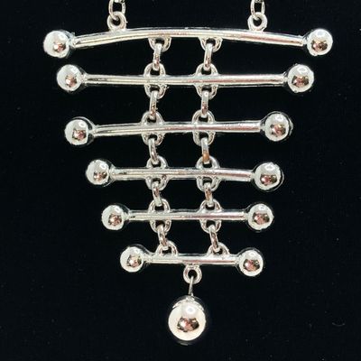 LOT 33: Large Collection of Silver Tone Necklaces