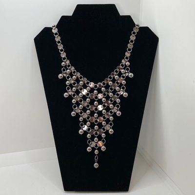 LOT 33: Large Collection of Silver Tone Necklaces