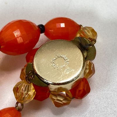 LOT 28: Vintage Lovely Line Green Watch with Orange Band, Statement Star Choker Necklace, Western Germany Graduated Color Beads and More