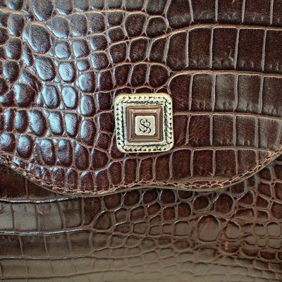 LOT 114: Silver Blue U.S.A. Brown Handbag with Dust Bag