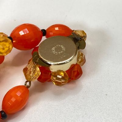 LOT 28: Vintage Lovely Line Green Watch with Orange Band, Statement Star Choker Necklace, Western Germany Graduated Color Beads and More