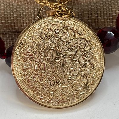 LOT 32: Gold Tone Statement Necklaces, Namruf Swiss Made 17 Jewels Necklace Watch and More