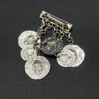 LOT 15: Vintage Silver Tone Brooch / Pin Collection and More