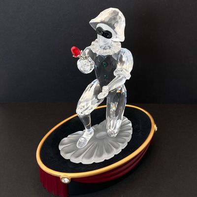 LOT 106: Swarovski Crystal SCS 2001 Annual Edition "Harlequin" Figurine on Stand