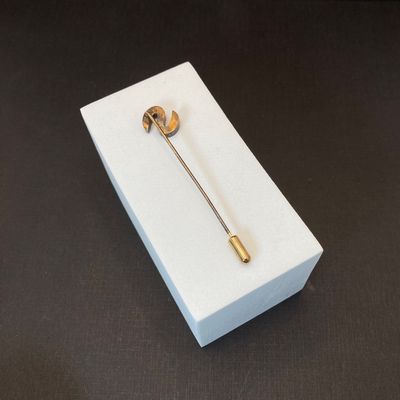 LOT 103: Vintage Jewelry - Gold Filled State of New Jersey 5 Years Service Pin, Stick Pin and Two Rings